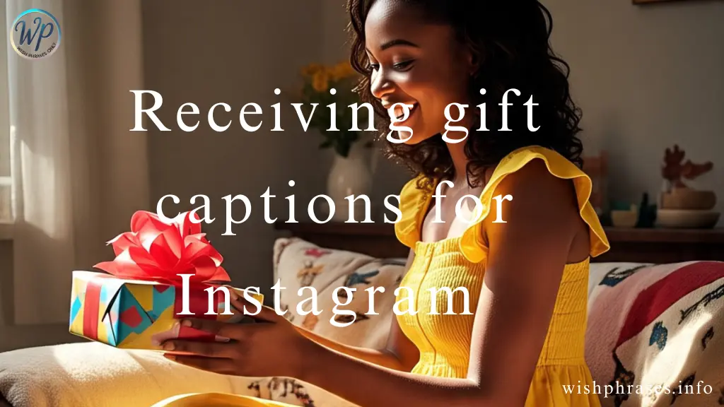 Receiving gift captions for Instagram